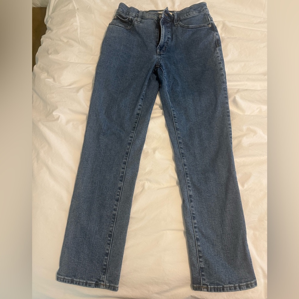 Madewell Perfect Vintage Mid Rise Jeans Medium Wash Size 26 Straight Leg